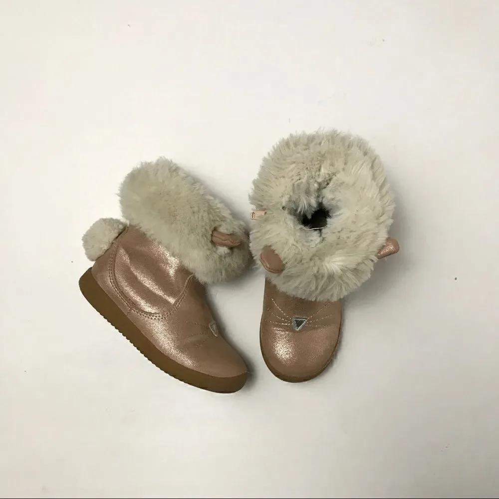 Cat and Jack kitty fur boots